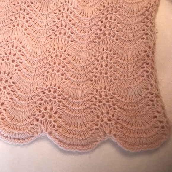 American Eagle Outfitters Soft Pink Knit Sweater in Wavy Scallop Pattern - Picture 6 of 6